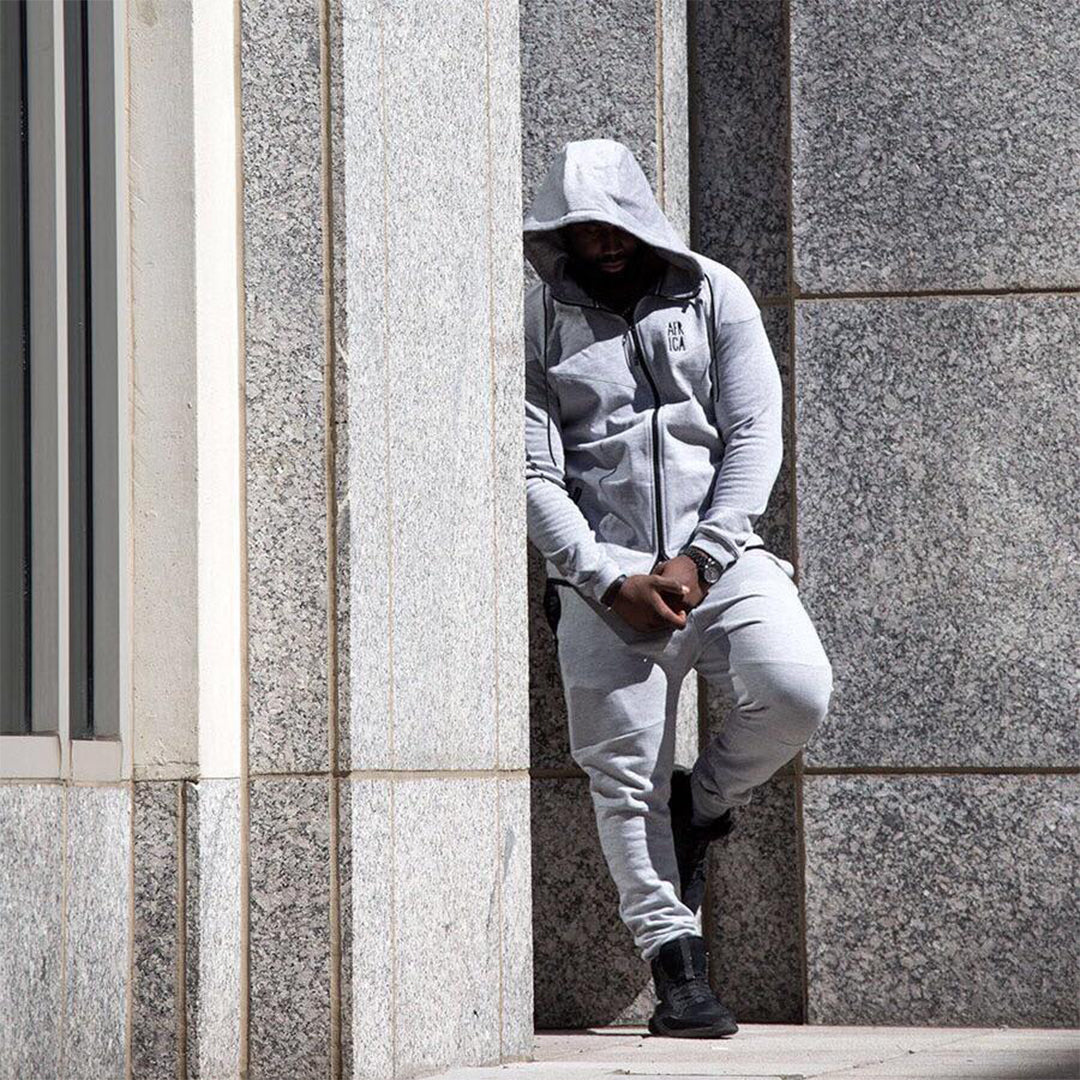 Grey joggers fashion online