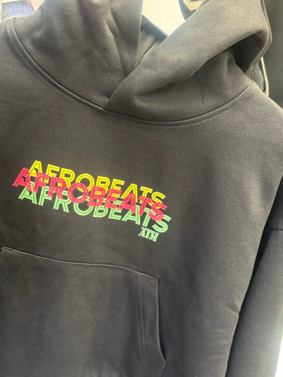 Afrobeats Hoodie - Ladies Cropped Drop Shoulder