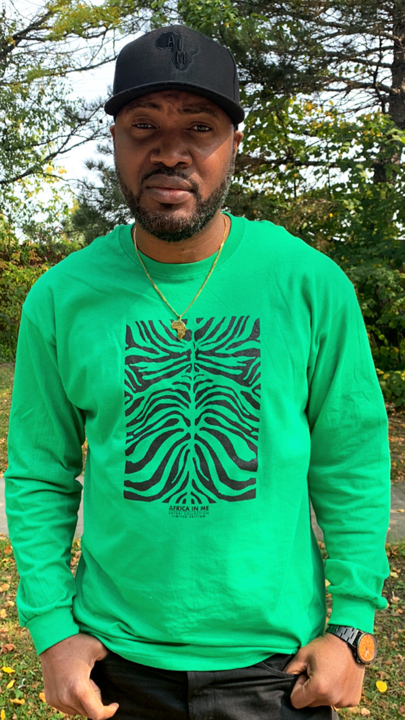 Zebra Long Sleeved Tee : Africa In Me Safari collection