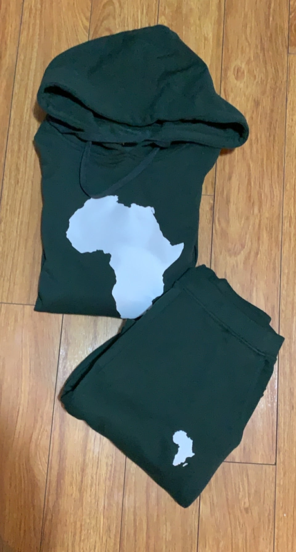 Africa White Map Set (Hoodie & Jogger Pants)