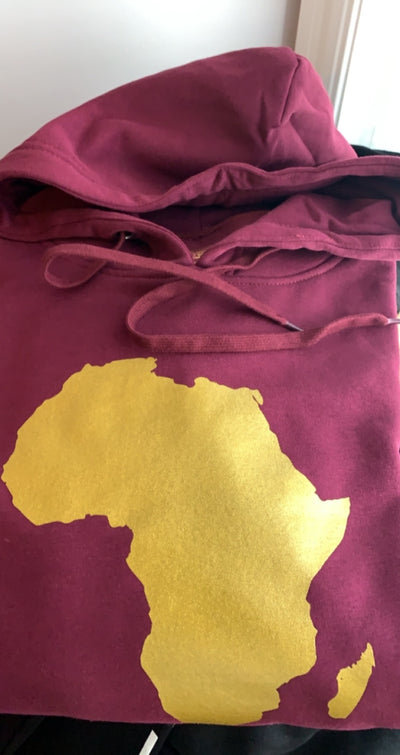 Africa Gold Map Hoodie