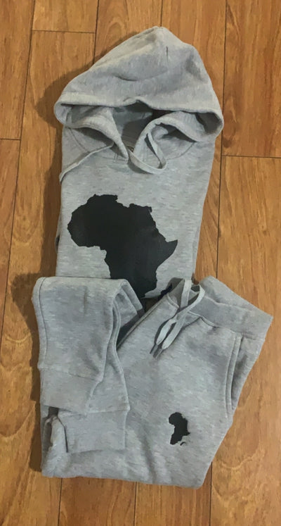 Africa Black Map Set (Hoodie & Jogger Pants)
