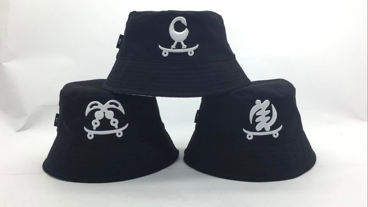 Adinkra Reversible 3D Bucket Hats